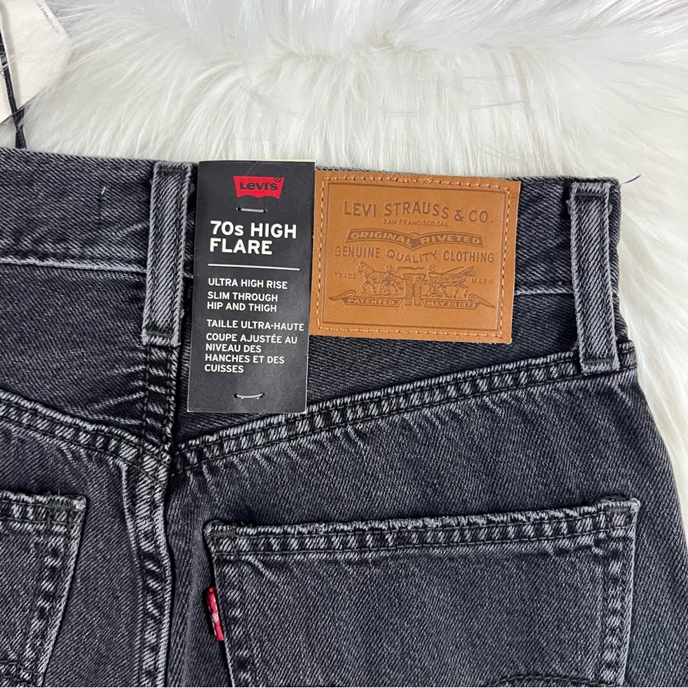 Levi's Women’s Size 25 x 32 Such A Doozie‎ 70's High Flare Denim Jeans - Picture 10 of 11